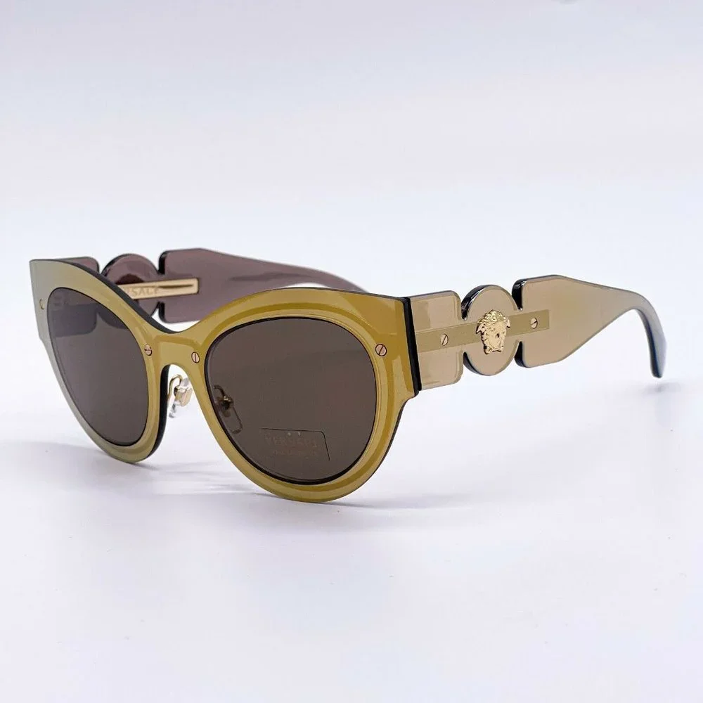 Sale! New Versace Gold Cat Eye Sunglasses - Picture 6 of 8